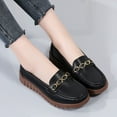 thumbnail image 6 of Women's Casual Loafers Slip On Leather Shoes Lightweight Walking Shoes Moccasins Classic Penny Loafer Flats Boat Shoes, 6 of 10
