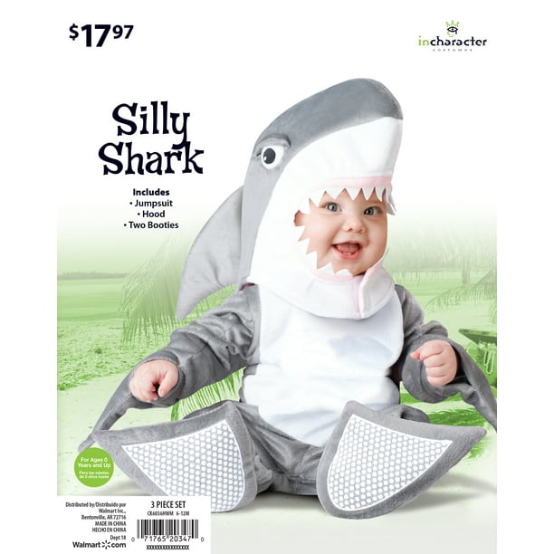 Halloween Incharacter Infant Baby Deluxe Little Shark Costume 6 12 Months Walmart Com Halloween Incharacter Infant Baby Deluxe Little Shark Costume 6 12 Months Walmart Com