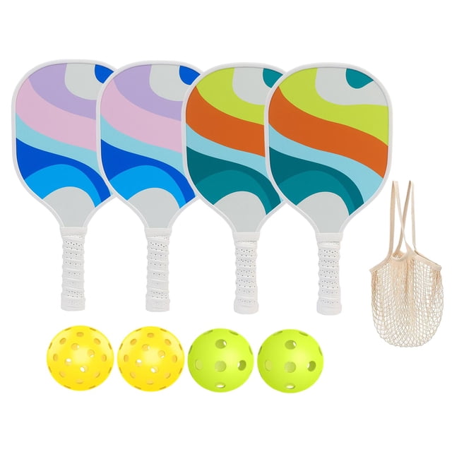 braveheart Complete Pickleball Set With Ergonomic Rackets And 4 Balls Fun With Family And Friends Pickleball Rackets Graduations