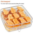 thumbnail image 6 of 8 Inch Air Fryer Rack Fit for 5-6QT Airfryer &More, Air Fryer Accessories, 3pcs Stackable Stainless Steel Airfryer Basket, 6 of 8