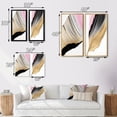 thumbnail image 4 of Designart "Pink and Gold Cubic Minimalism I" Abstract Cubism Wall Art Set Of 2 - Gold Abstract Canvas Set For Living Room Decor, 4 of 7