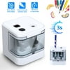 EEEkit Electric Pencil Sharpener, Double Hole Automatic Sharpener Fit for No.2 and 6-12mm Pencils, USB & Battery Operated