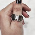thumbnail image 4 of Natural Smoky Quartz Ring, Rough Quartz Gemstone Ring, 2 Stone Adjustable Ring, 925 Sterling Silver, Womens Ring, Christmas, Thanksgiving, Handmade, Statement Jewelry, Rough Gemstone Jewelry, 4 of 6