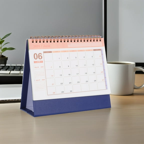 WEUVEB 2026 Dark Desk Calendar Stand-Up Monthly Planner for Home and Office Use, and Easy to Read