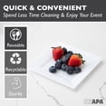 thumbnail image 3 of Ilyapa 50 White Square Disposable Plates - 4.5"Inch, Plastic Disposable Mini Square White Plates, for Appetizers, Dessert, & Tasting, 3 of 5