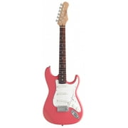 Stagg S300 3/4 PK Standard "S" 3/4 Size Electric Guitar - Pink