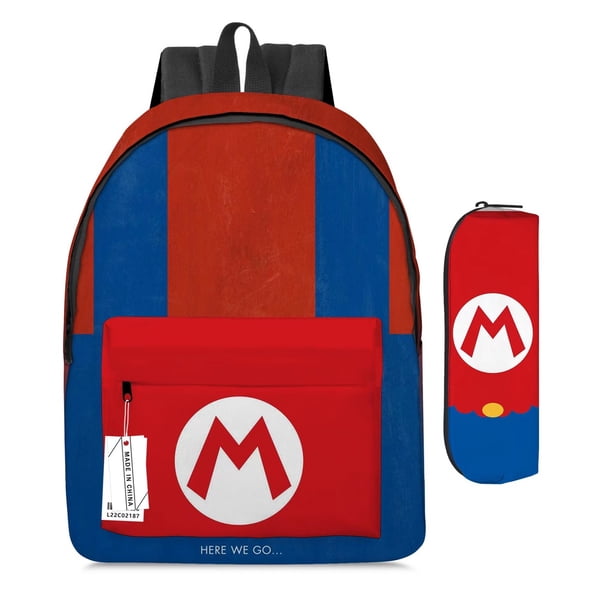 YB1 The Super Mario Bros Mochila Estuche Para Lápices Estudiante Niños Gran Capacidad Transpirable Impermeable Para Hombres Y Mujeres