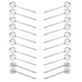 thumbnail image 1 of Lasenersm 20 Piezas Horquillas de Metal Horquillas para el Cabello con Bandeja Redonda de Latón de 12 mm Plata para Hacer Accesorios para el Cabello DIY, 1 of 5