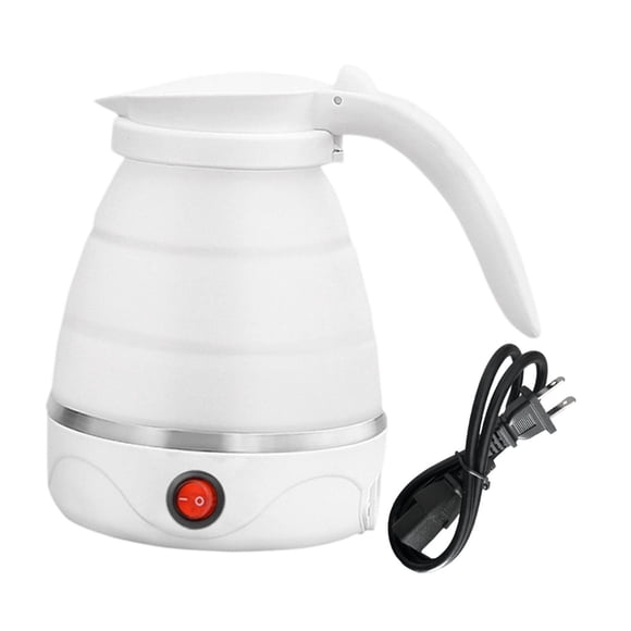 Viajes plegables hervidor eléctrico portátil 1200 ml acampando liviano con caldera de agua de silicona de cable de alimentación separable plegable