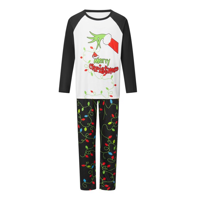 SUNSIOM Family Matching Christmas Pajamas, Baby Romper/Tops + Pants Set