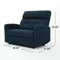 thumbnail image 4 of GDF Studio Alma Contemporary Upholstered Loveseat Recliner, Navy Blue Fabric, 4 of 12