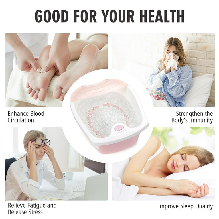 Costway Foot Spa Bath Machine with Water Heat & Bubble Costway Foot Spa Bath Machine with Water Heat & Bubble