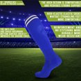 thumbnail image 3 of Kids Knee High Soccer Socks - 3 Pairs Long Football Socks, 3 of 5