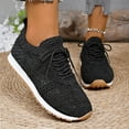 thumbnail image 5 of Woven Walking Shoes for Women 2025 Breathable Vintage Lace up Fashion Sneakers Casual Mesh Golf Flats, 5 of 7