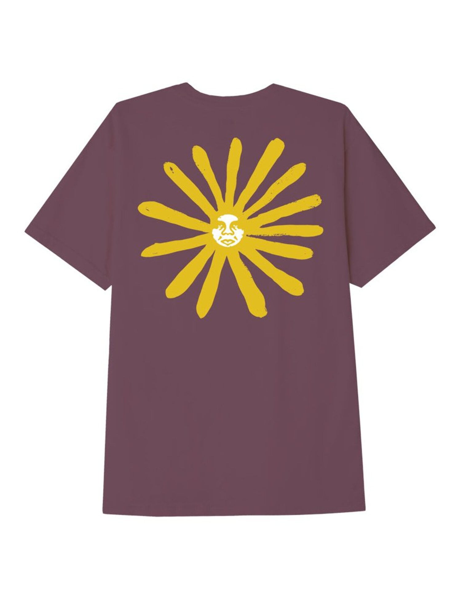 Obey Mens Obey Flower Icon T-Shirt Beetroot 163003242