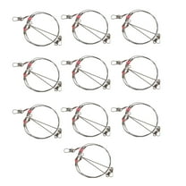 BIBABLYKE 10Pcs Sea Fishing Line Rig with Snaps Freshwater Saltwater Fishing Wire Leader Bottom Tackle Rig