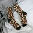 thumbnail image 5 of Rateoe Edgehog and Mushrooms for Women Casual Calf Socks - Cute Crew Socks - Thin Soft Above Ankle Socks Size 5-11, 5 of 6