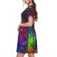 thumbnail image 2 of Balery Bright Universe Vestidos sueltos de manga corta para mujer, vestidos de verano 2025, vestidos casuales de corte A con vuelo., 2 of 6