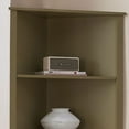 thumbnail image 3 of Kings Brand Furniture Cecilion Tall Corner Cabinet with 2 Doors and 4 Shelves for Small Space, Bathroom, Kitchen, Living Room (Lemon Pepper), 3 of 6