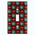 thumbnail image 2 of Metal Light Switch Wall Plate Outlet Cover (Coffee Espresso Mocha Cup Orange Heart Brown - Single Toggle), 2 of 2