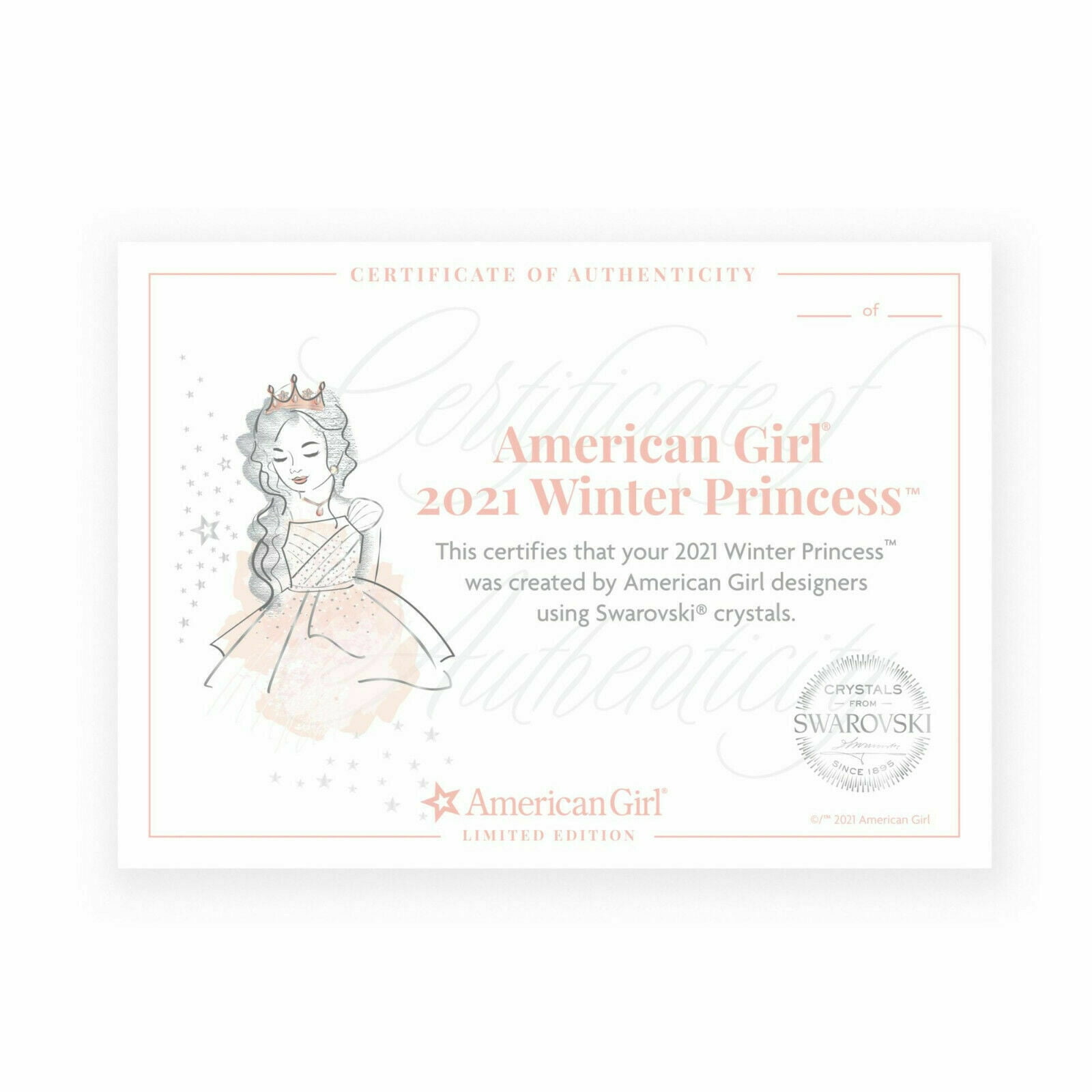 American Girl Doll Winter Princess Brunette 18" Truly Me Doll
