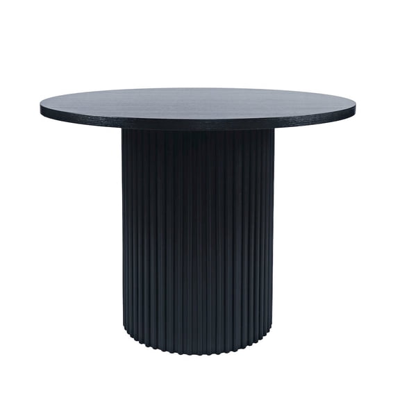 Jofran Auden 48" Round Counter Height Mid-Century Modern Fluted Pedestal Dining Table
