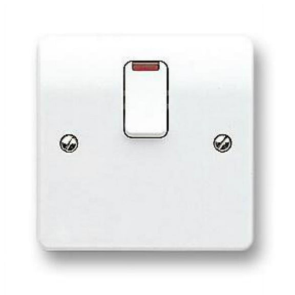 MK - Logic Plus 20A 1 Gang Double Pole Switch with Neon