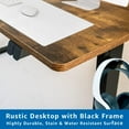 thumbnail image 4 of Height Adjustable 48" Electric Standing Desk - Upgraded Ultra Durable Home Office Large Rectangular Computer Table - 48 x 24 inches（Brown）, 4 of 7