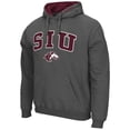 thumbnail image 2 of Men's Colosseum Charcoal Southern Illinois Salukis Arch and Logo Pullover Hoodie, 2 of 3