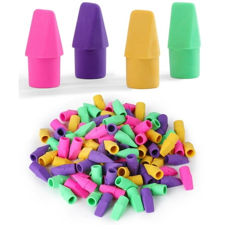 Erasers for Pencils – 120 Pack Pencil Top Erasers, Eraser Caps, Cap Tops, Topper Erasers, Ereaser.