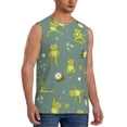 thumbnail image 2 of Balery Cute Yoga Frogs Men's Sleeveless Muscle Shirts Workout Tank Top, Moisture Wicking, Odor Protection-XX-Large, 2 of 8