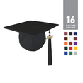 thumbnail image 2 of Class Act Graduation Adult Unisex Matte Mortarboard Graduation Cap with Matching Gold Charm Tassel, White, 2 of 9
