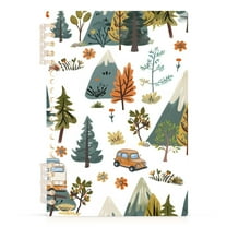 Wild Trees and Car Spiral Journal Notebook College Ruled Notebook 8.3" x 5.7" A5 Lined Thick Paper Page