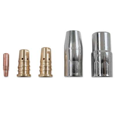 Centerfire MIG Nozzle, 1/8 in Recess, 1/2 in Bore, For T Series Tip, Copper | Bundle of 5 Each