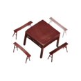 thumbnail image 4 of Juego de sillas de escritorio para casa de muñecas, mini taburetes y mesa para decoración navideña de casas de muñecas. Pintado, 4 of 9
