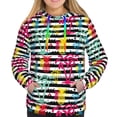 thumbnail image 3 of KLL Trendy Colorful Pineapples for Womens Pullover Hoodie with Pocket Hooded Long Sleeve Shirts Sweatshirt for Women-Small, 3 of 7