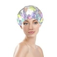 thumbnail image 3 of Disketp Sea Turtles Shower Caps,Reusable Shower Cap For Women, Double Layer Waterproof Hair Cap, Large Size For All Hair Lengths,For Girls Spa Home Salon Use, 3 of 9