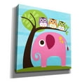 thumbnail image 2 of Epic Graffiti 'Elephant with Three Owls' by Nancy Lee, Canvas Wall Art, 18"x18", 2 of 2