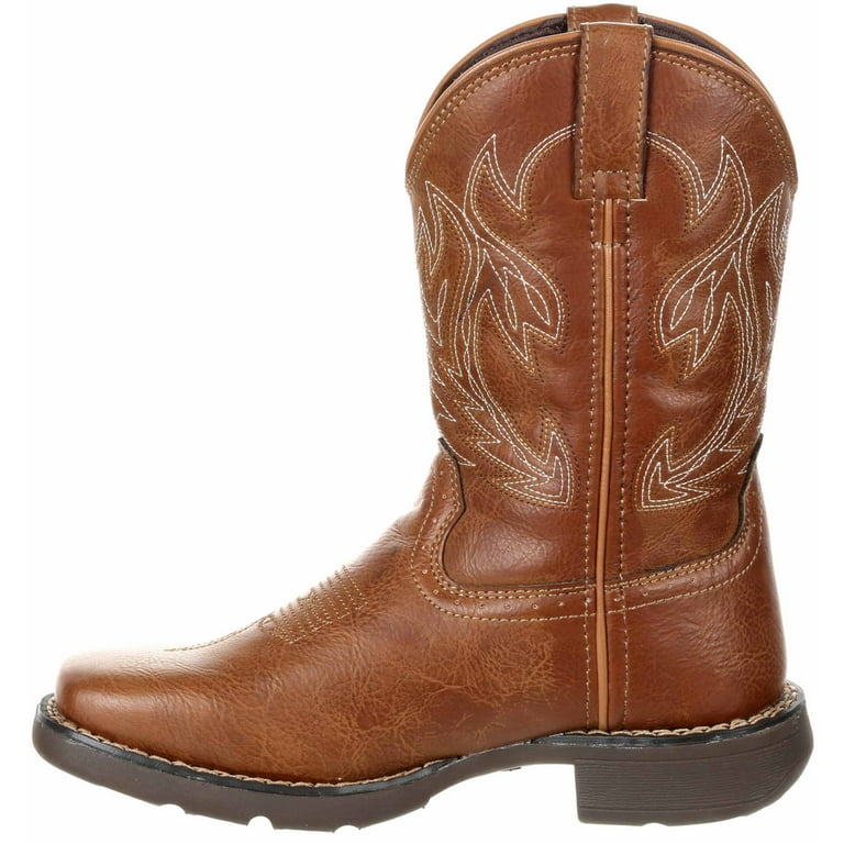 Lil Durango Big Kids Rodeo Brown Western Boot Size 11 M