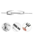 thumbnail image 1 of Fourchette en Acier Inoxydable pour Barbecue, Friteuse à Air Chaud avec Support Stable et Design Pliable Blanc 18.5 Pouces, 1 of 7