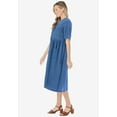 thumbnail image 3 of Woman Within Plus Size Short-Sleeve Denim Dress, 3 of 6
