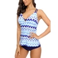 thumbnail image 4 of Charmo Retro Tankini Bath Suits Double Straps Tummy Control Two Piece Swimwear, 4 of 6