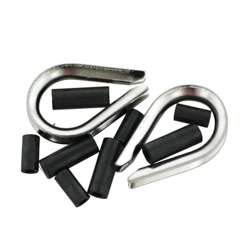 Scotty Thimble Kit, SS, 2 Thimbles and 4 Contector Sleeves