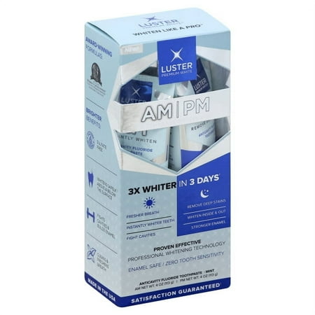 Luster Am/Pm 4 Oz. Whitening Toothpaste, 2 Pack