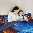 thumbnail image 4 of Feelyou Tokyo Streetscape Bedding Comforter Set 7pcs, Vintage Japanese Style Queen Bedding Sets, Teens Kids Boys Girls Reversible Queen Sheet Sets, Microfiber Bedroom Decor, 4 of 8