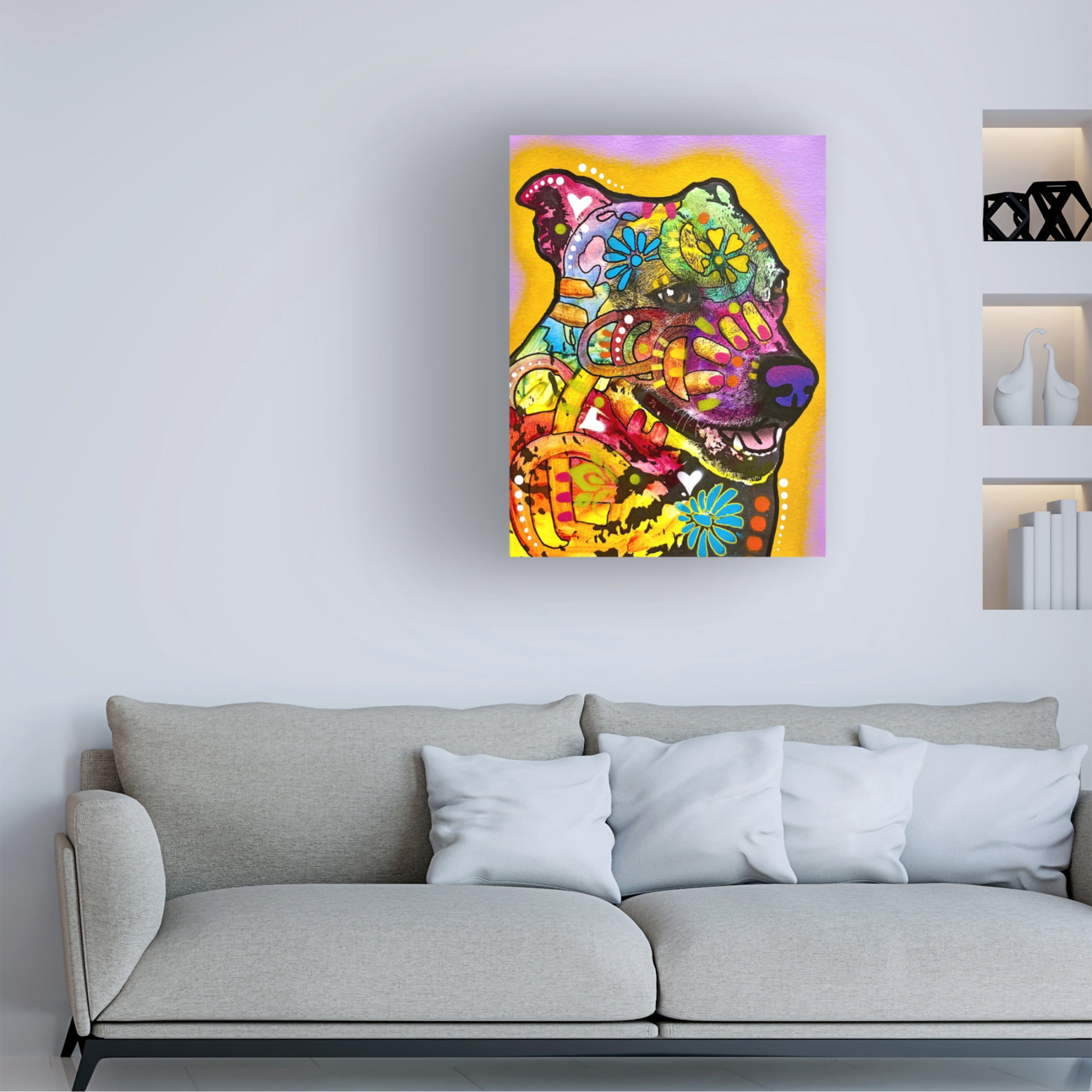 Canvas Wall Art - Dean Russo 'Ready For Zoomies' Wall Art for Living Room, Bedroom, or Office Décor by Trademark Fine Art - 35 x 47 Inches
