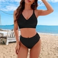 thumbnail image 2 of Rosvigor Womens Swimsuits Two Piece Bikini Sets Bathing Suits for Women Summer Color Block Swimwear, 2 of 7
