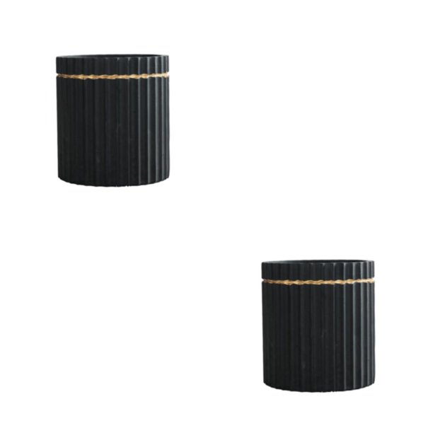 Injueey Macetas De Interior Resistentes Y Duraderas Con Agujeros De Drenaje - Simplicidad Y Moda Con Múltiples Negro 10cm negro 10cm 2piezas