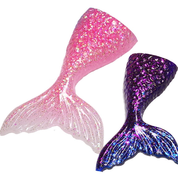 MEIBUTYUP Mermaid Tail Silicone Molds 2Pcs Food-Grade Nonstick Kitchen Baking Mold Set