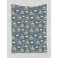thumbnail image 1 of Kids Boys Tapestry, Cartoon Style Submarines Fringe Tailed Finless One-Eyed Fishes, Wall Hanging for Bedroom Living Room Dorm Decor, 60W X 80L Inches, Slate Blue Beige Pale Coffee, by Ambesonne, 1 of 2